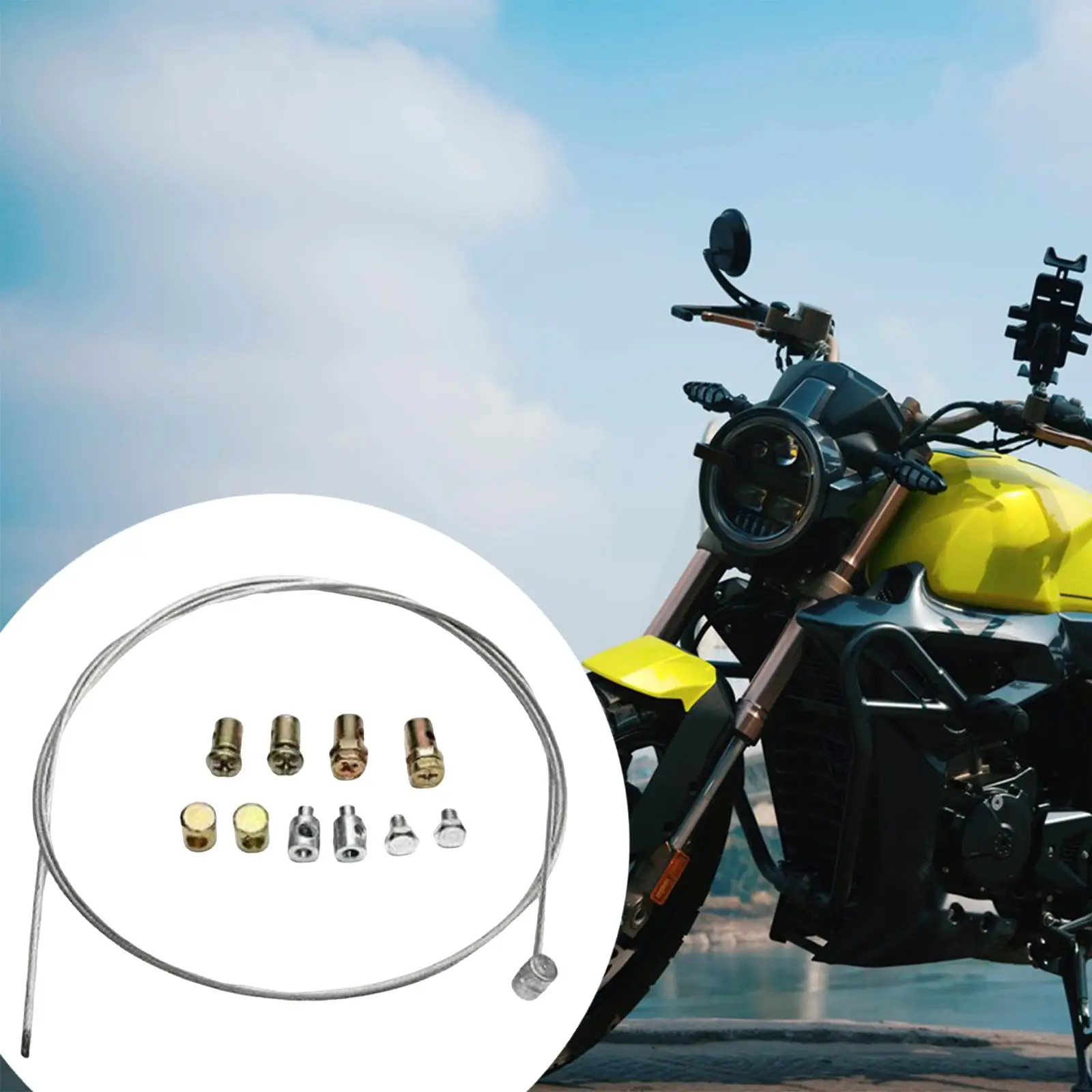 

Generic Motorcycle Emergency Cable Kit Clutch Cable Replace Parts Multifunctional Accessories Professional Repair Tool
