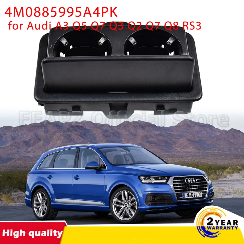 

Car double Cup Holder Storage Tray for Audi A3 Q5 Q7 Q3 Q2 Q7 Q8 RS3 4M0885995A4PK