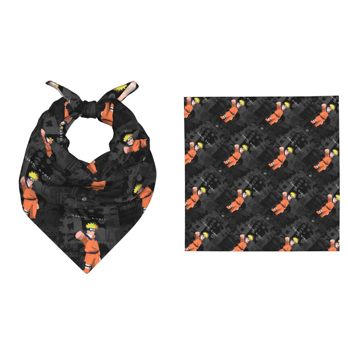 N-Narutoes Uzumakis Naruto Bandana Hip-Hop Handgelenk-Accessoire Anime Klassischer Manga Film Dreieckstuch Stirnband Gesichtsschutz