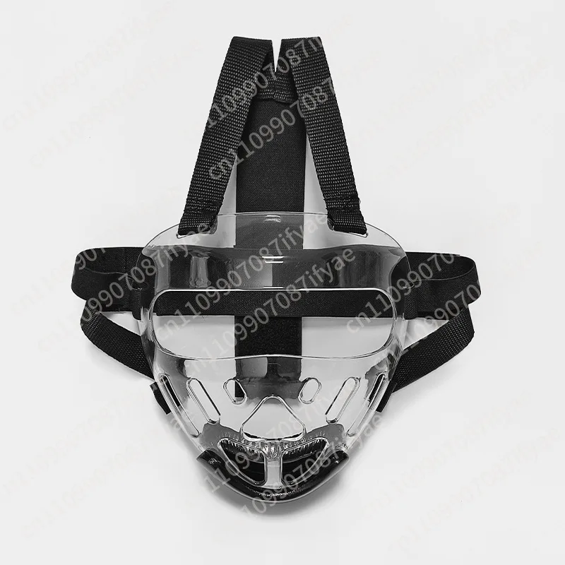 Taekwondo mask can be matched with helmet adult Sanda fighting high protection transparent removable protective gear mask