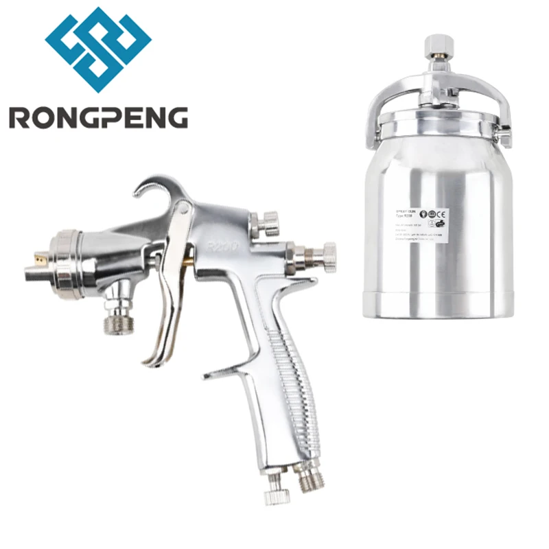 LVLP Spray Gun RONGPENG Professional 1000ml Pneumatic Sprayer Painting Tool Suction Feed 2.5mm Nozzle Airbrush For Painting Cars