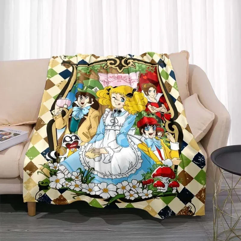 Candy Candy Anime Blanket Kawaii Japanese Anime Flannel Super Soft Warm Blanket Suitable for Home Four Seasons Bedroom Blanket