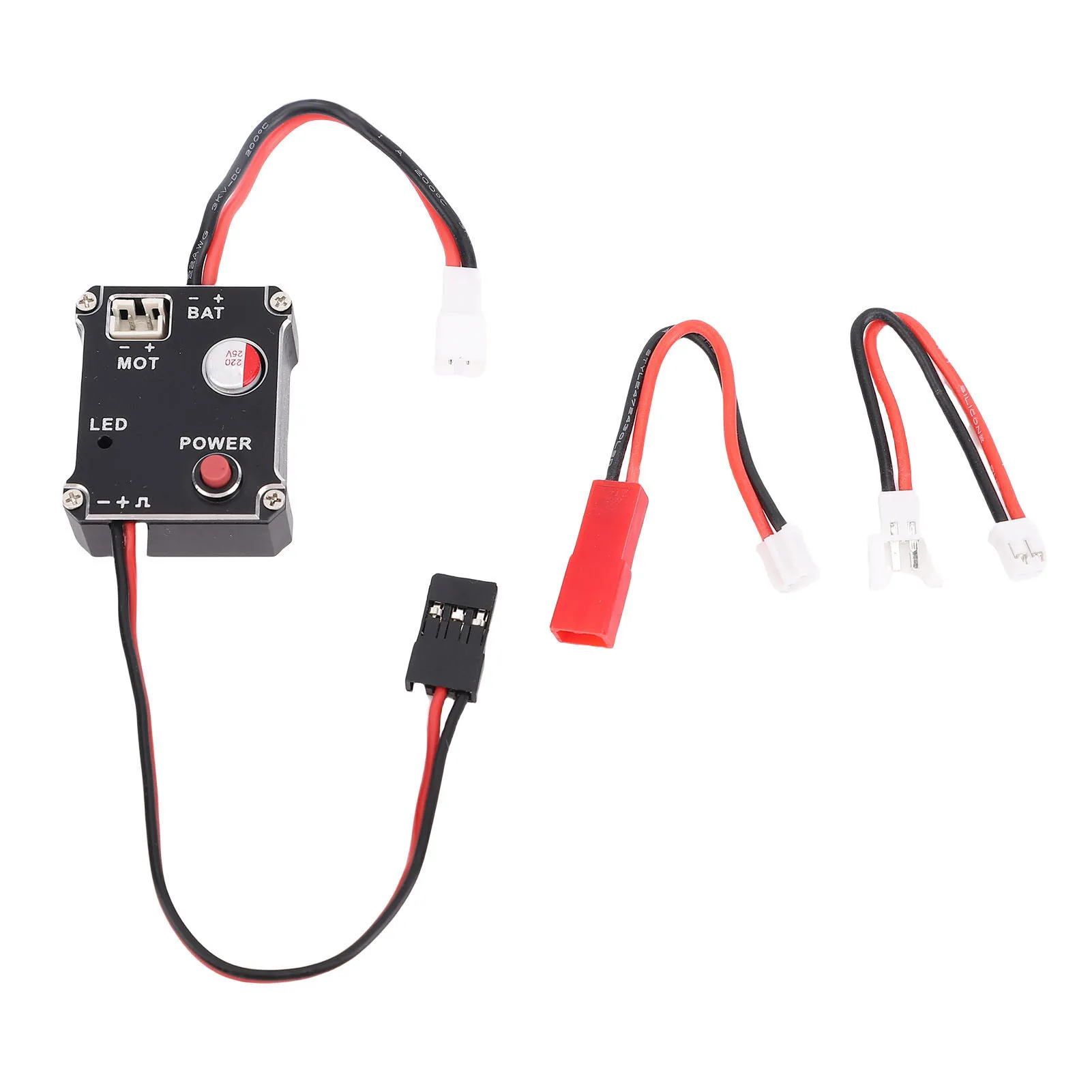 ESC สำหรับรถบังคับวิทยุ 1/18 1/24 แบบมีแปรงถ่าน ใช้แทน ESC ของรถ SCX24 1/18 1/24  ตัดไฟอัตโนมัติ  วัสดุอัลลอยด์  15A  ตัวควบคุมความเร็วอิเล็กทรอนิกส์