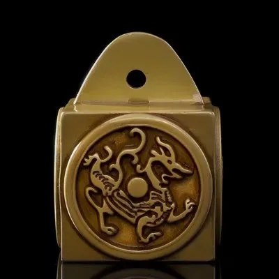 

Four Treasures Study pure copper paperweight ruler four beast seal Buddhist monk treasure seal ruler calligraphy weight