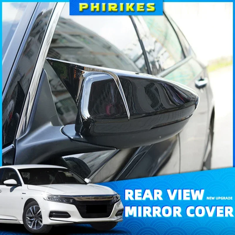 

for Honda Accord 10Th 2018 2019 2020 Car Accessories ABS Gloss Black Rearview Mirror Housing Side Mirror Cover Trim