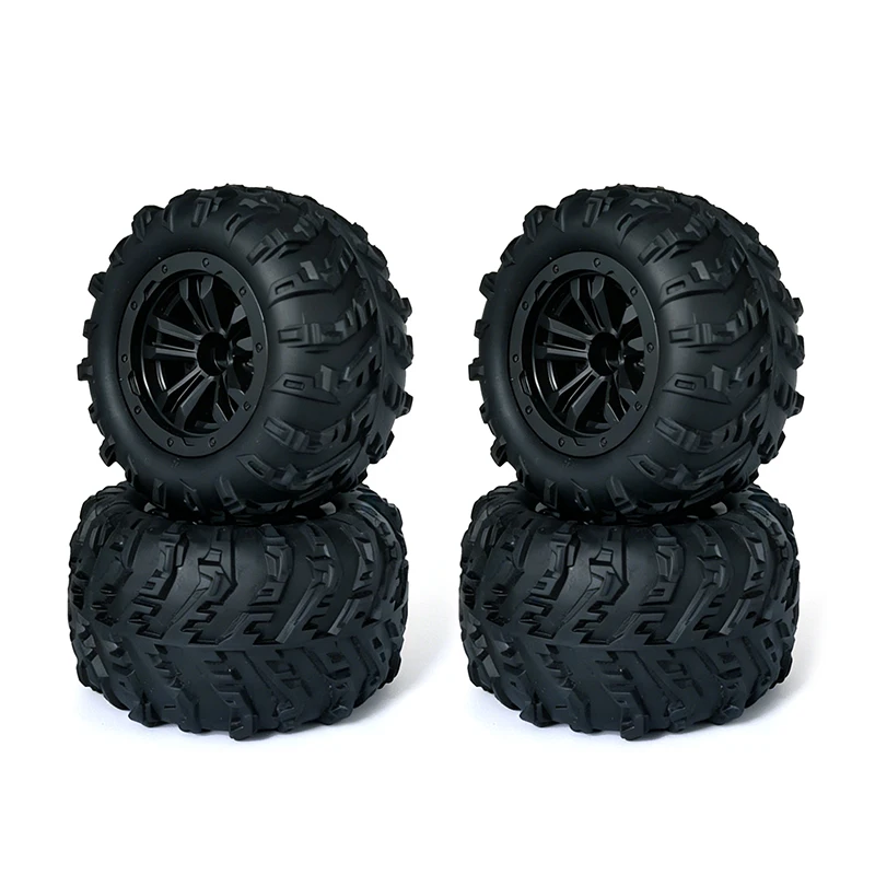 4PCS RC Car Off-Road Rubber Tires for WLtoys 144001 124016 124018 124019 12428 HBX 16889 16890 SCY 16101 RC Car Upgrade Parts