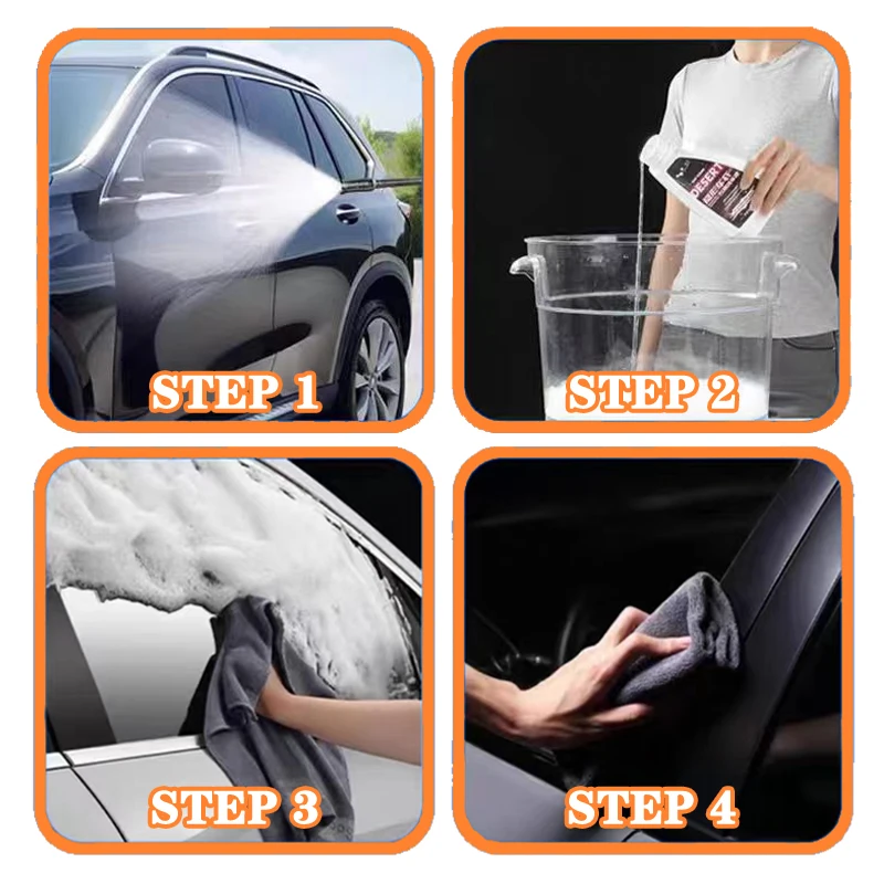 سائل غسيل السيارات الكثيف يحافظ على اللمعان الرغوي للغاية وصابون غسيل السيارات الرغوي والشمع، وإزالة غراء الحشرات والحمأة وما إلى ذلك