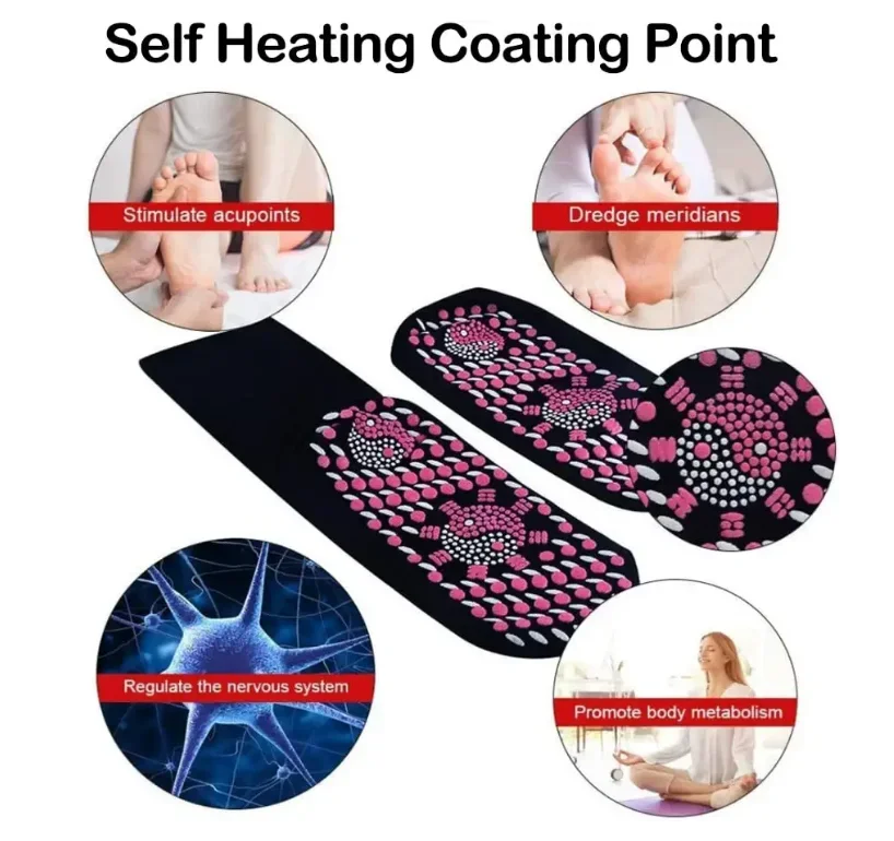 Tourmaline Self-Heating Socks Winter Warm Thermal Health Care Socks Health Short Sock Magnetic Therapy Sock