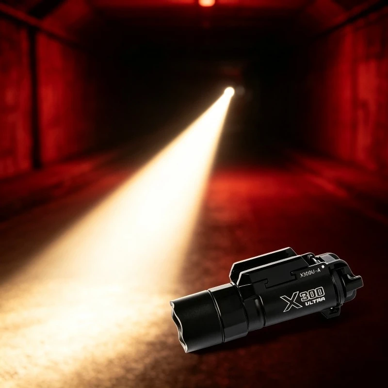 Unique Slim‑contoured X300 Torch Bright Strobe Light Adjustable Rail Decor Gear