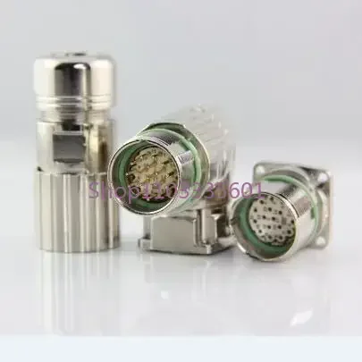 New M23 6 7 9 12 17 19 Pin Plug Female / Male Connector M623 for Servo Motor  Encoder