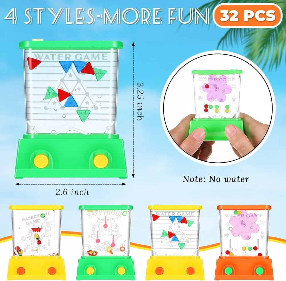 60 Pcs Water Ring Toss Handheld Game Bulk Retro Pastime Games Party Favor Basketball Fun Gifts Without Water - view 2
