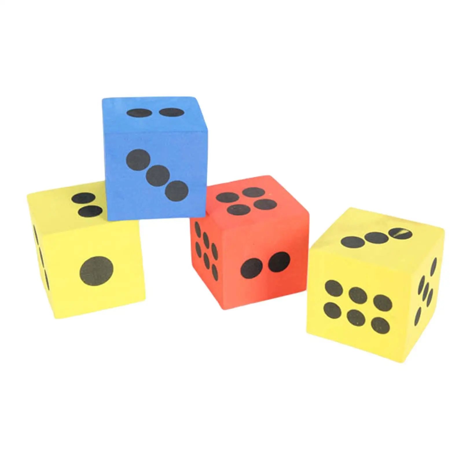 4 Pieces Foam Dice 2.48 Inches learning EVA Foam Dices for Party Supplies Building Toys Kids Math Games