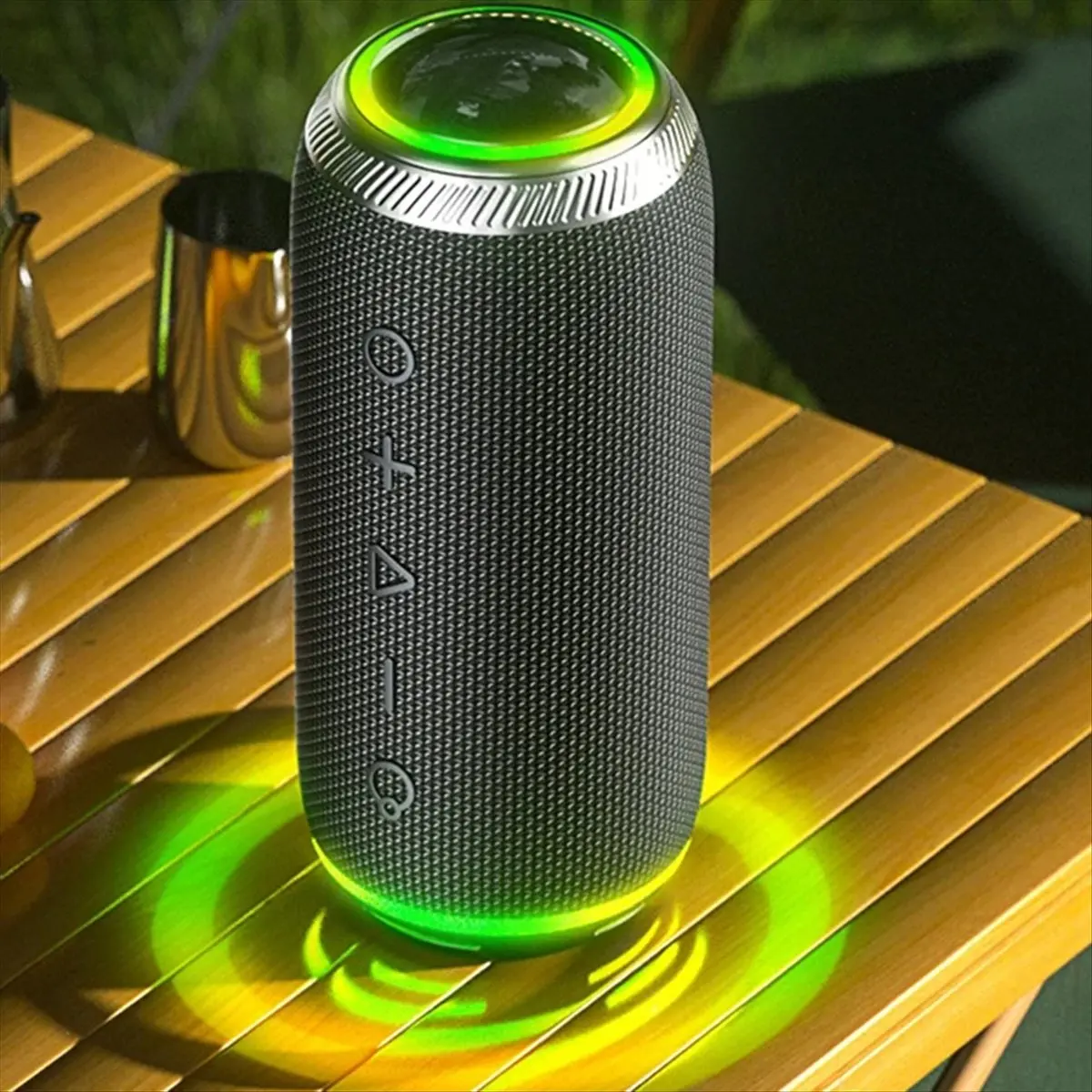 

360 Stereo Wireless Bluetooth Speaker, Waterproof Speaker with Color Mood Light, Outdoor Camping Speaker Subwoofer