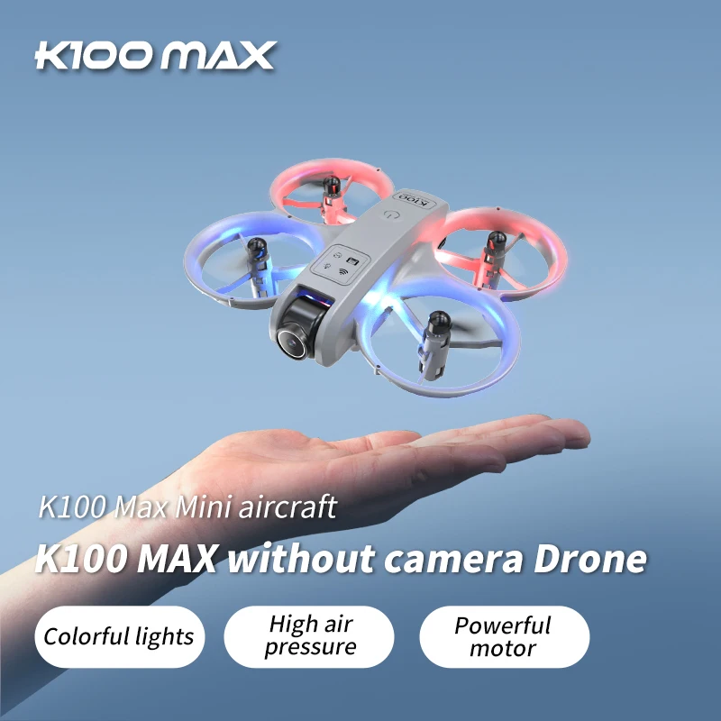 K100 ماكس طائرة بدون طيار صغيرة المهنية 4K HD كاميرا مزدوجة Fpv شاشة التدفق البصري الطائرة بدون طيار اللعب كوادكوبتر فرش لعبة بدون طيار هدية