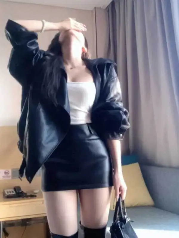 レトロハイファッション ブラレザー ジャケット オーバーサイズ キュート ワークウェア スリムコート 秋 2026 レディース プレミアムクオリティコート ジッパーC...