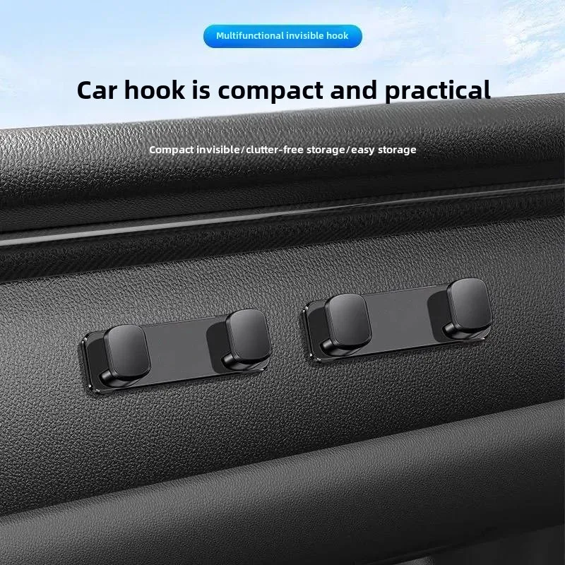 Car Hook Abs Multifunctional Hidden Hook Adhesive Type Punch-Free Home Wall Hook To Store Car Accessories