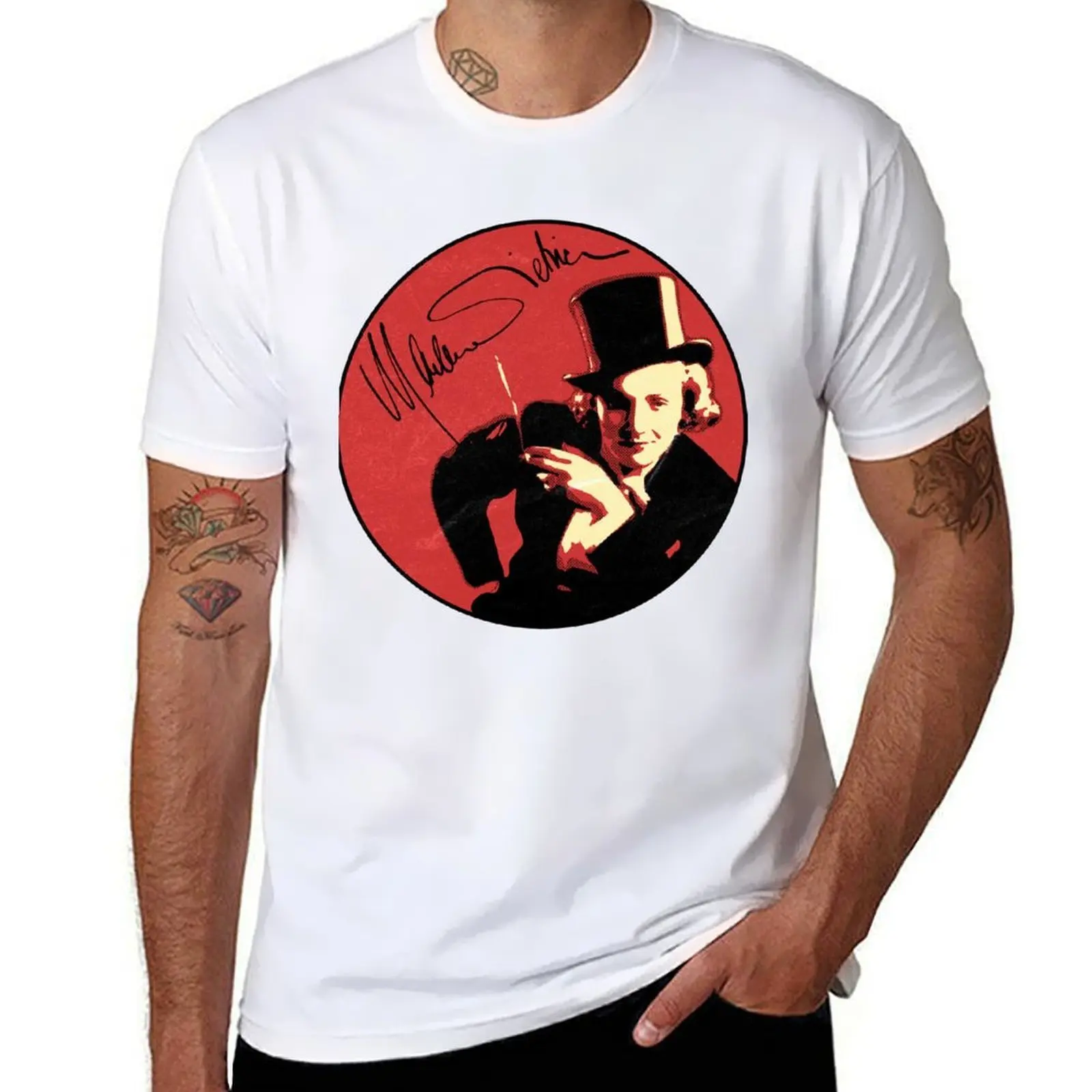

Marlene Dietrich - Movie Star, Legend Diva T-Shirt t shirt man casual t shirt men 100% cotton luxury brand T-Shirt