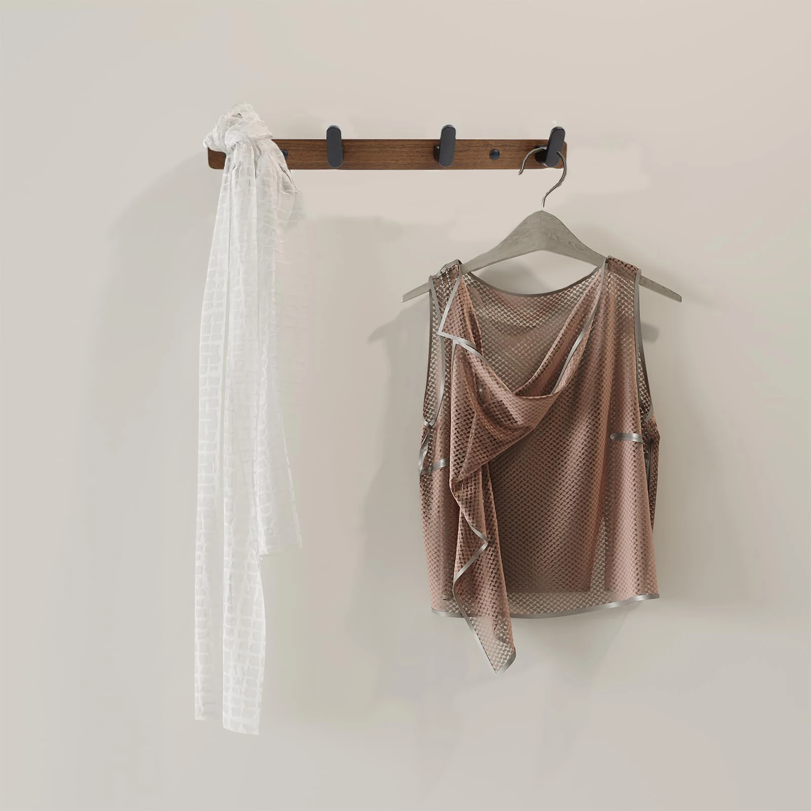 Wieszak ścienny mocny, wytrzymały organizer na ubrania, torby, biżuterię, gumki do włosów, kapelusze, parasole, 1 szt.