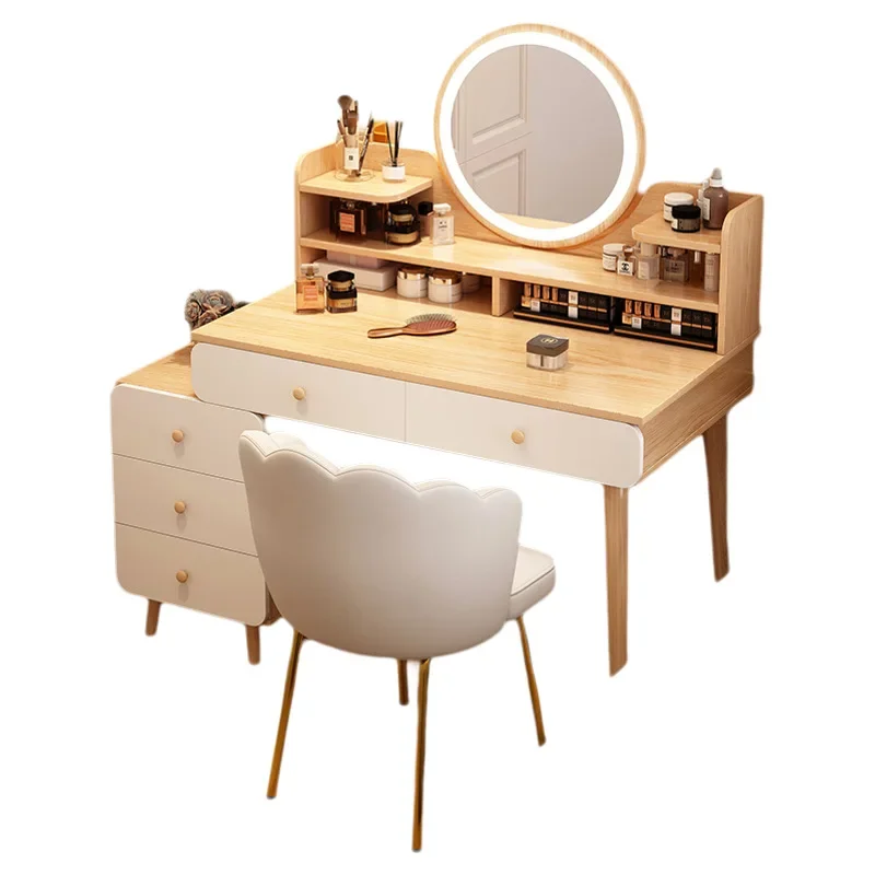 

Dresser, bedroom, small apartment, desk, bedside table