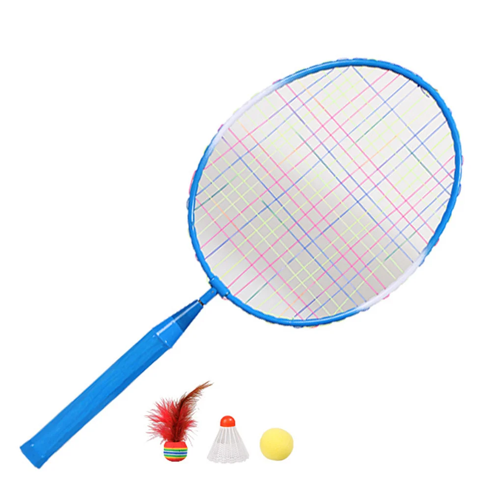 

1Set Badminton Rackets Set for Children with Balls Blue Durable Lightweight Outdoor Sports Exercise Athletic Ability Parentchild