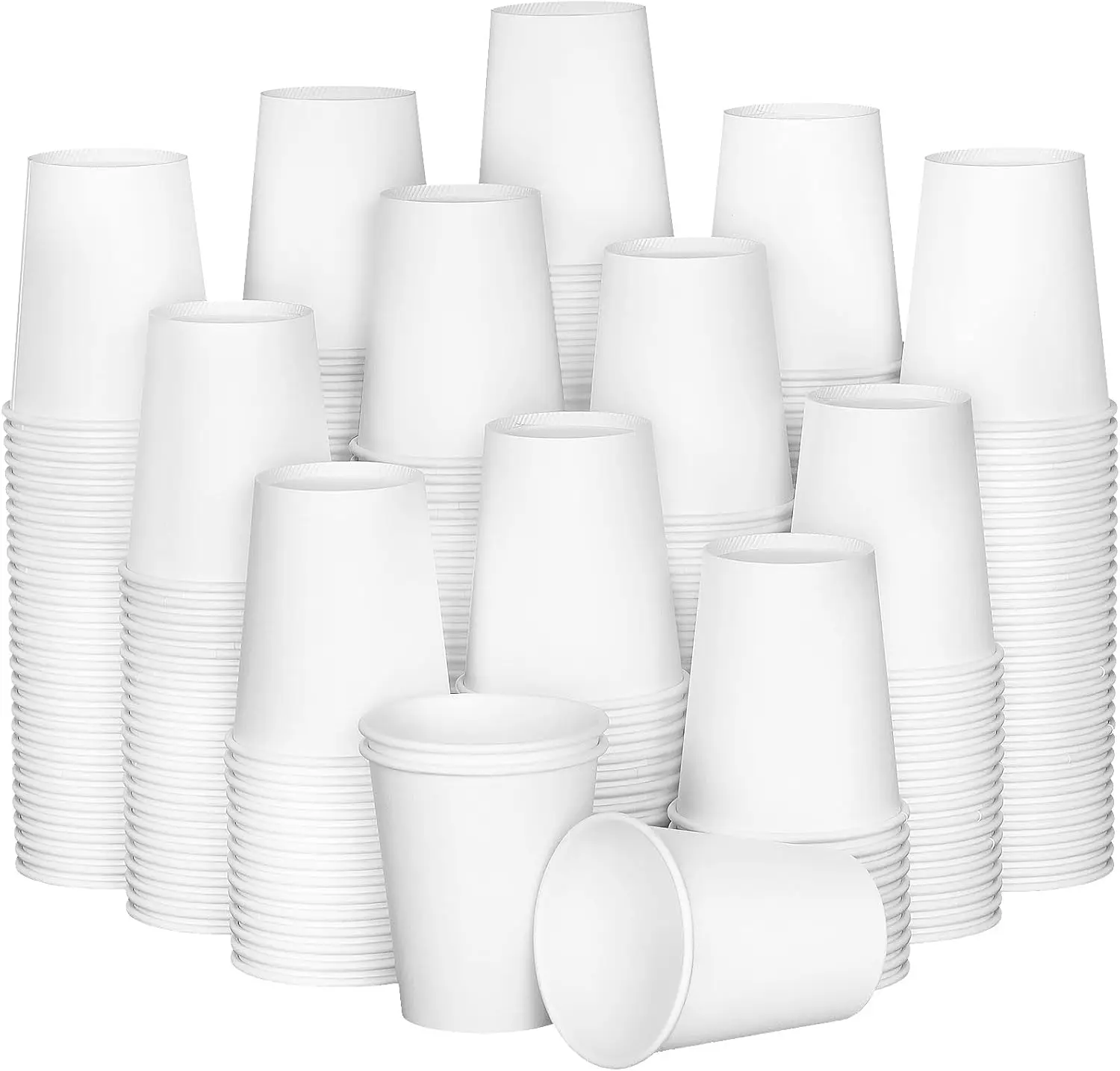 

8 oz Paper Cups, 300 Pack 8oz Disposable Paper Coffee Cups, Coffee Cups 8 oz for Cold and Hot Drinks, White Paper Drinki
