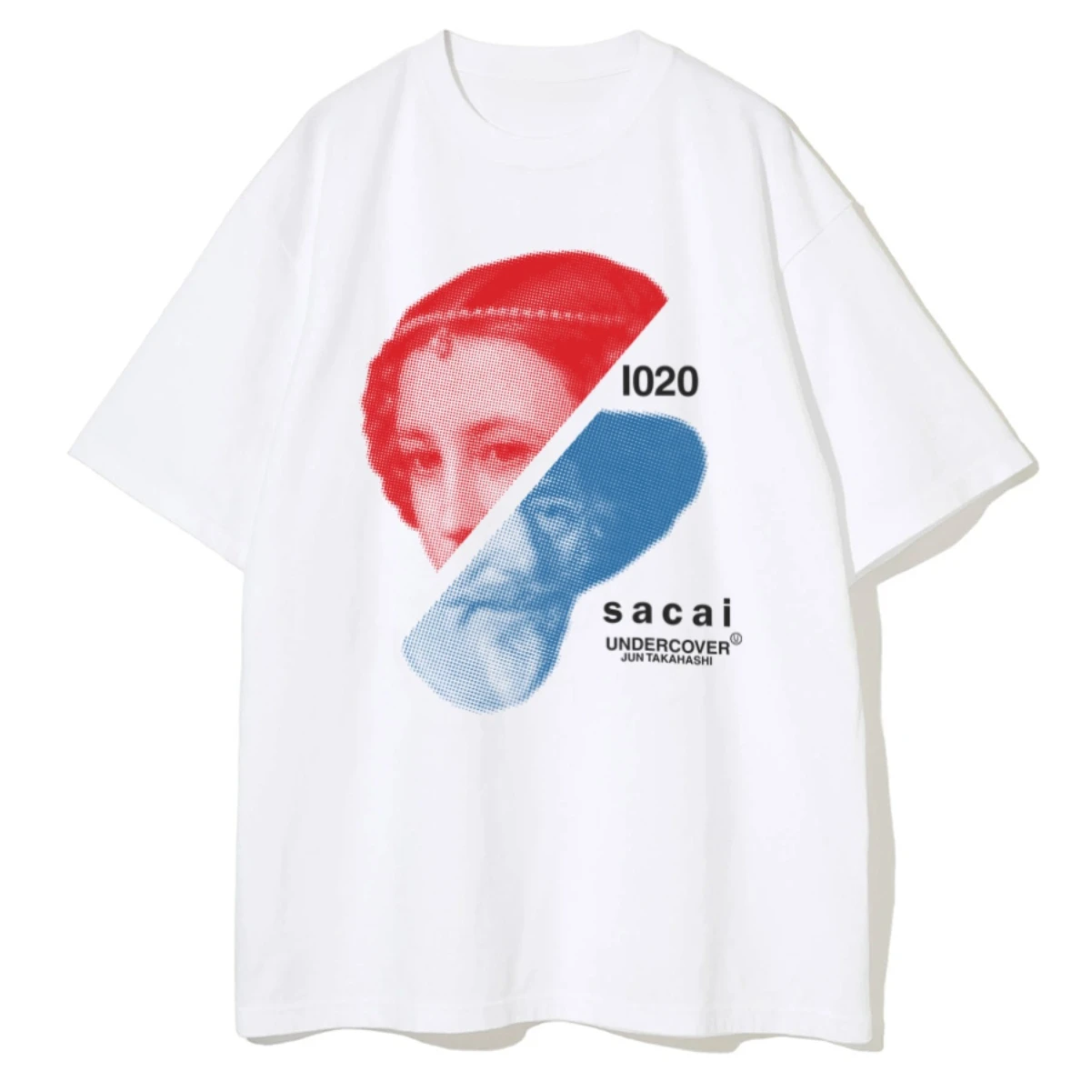 

2024 Spring and Summer Undercover Apple Pleated Print Japanese Retro Men's and Women's Loose Short-sleeved T-shirt