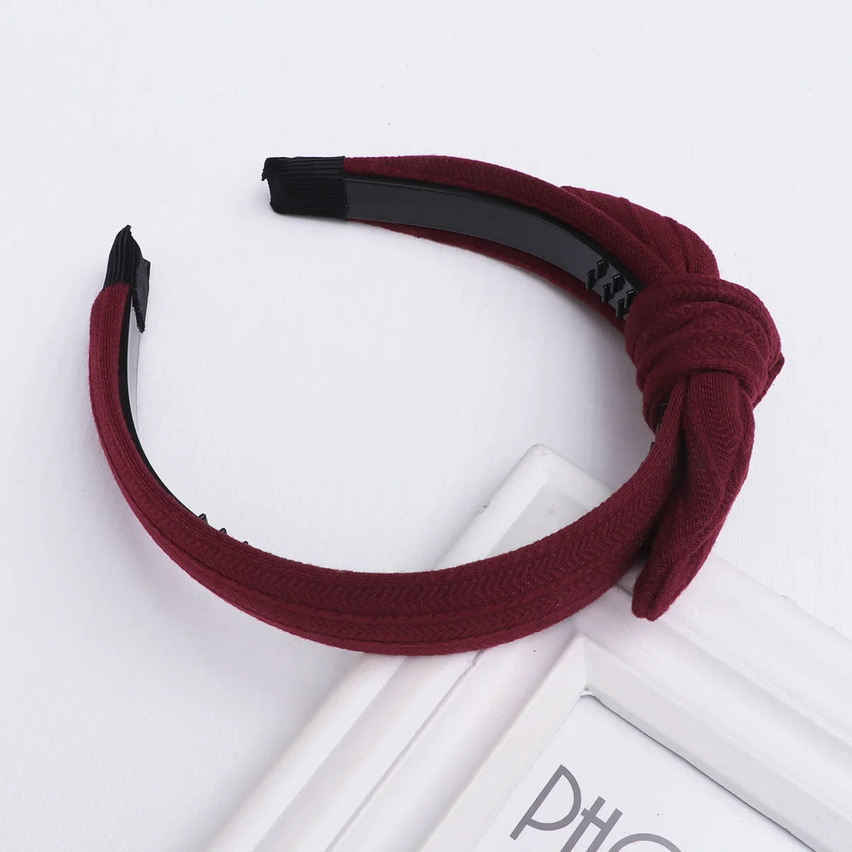 

Anti-slip Hairband Festive Bowknot Girl Hoop Broadside Comfortable Headdress Party Stripe Headband Knitted