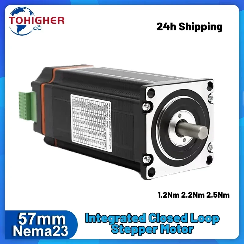 Nema23 Motor Drive All-in-one Integrated Closed Loop Stepper Motor 24VDC Encoder Hybrid Servo Motor for Semiconductor