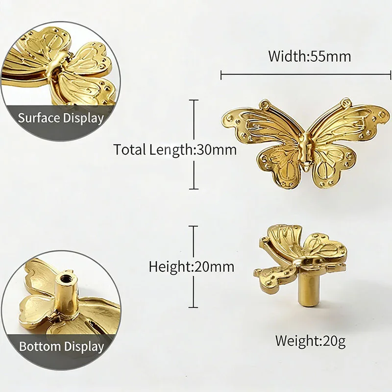 Luxury Brass Solid Handle Pure Copper Animal Shape High-grade Gold Wardrobe Dresser Drawer Cabinet Pulls Furniture Handles