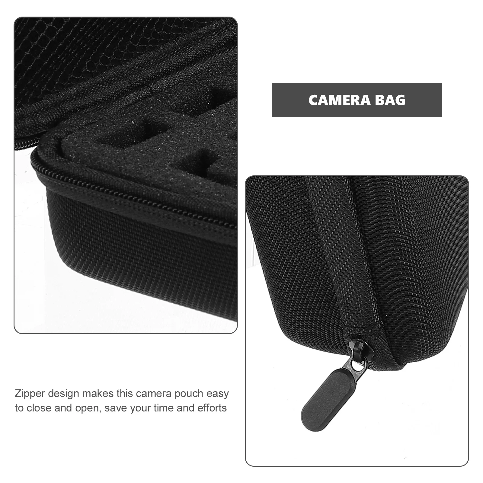 

Small Camera Bag Camera Case Outdoor Travel Portable Zipper Pouch Handheld Photography Bag with Handle for Men Women