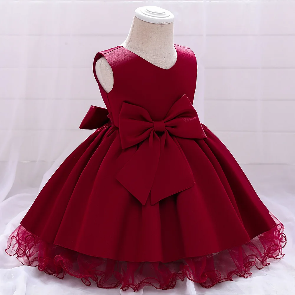 Christmas Girls Party Dresses Elegant Baptism Princess Dress Girls 1st Birthday Party Pageant Gown  Festive Dress For Girl