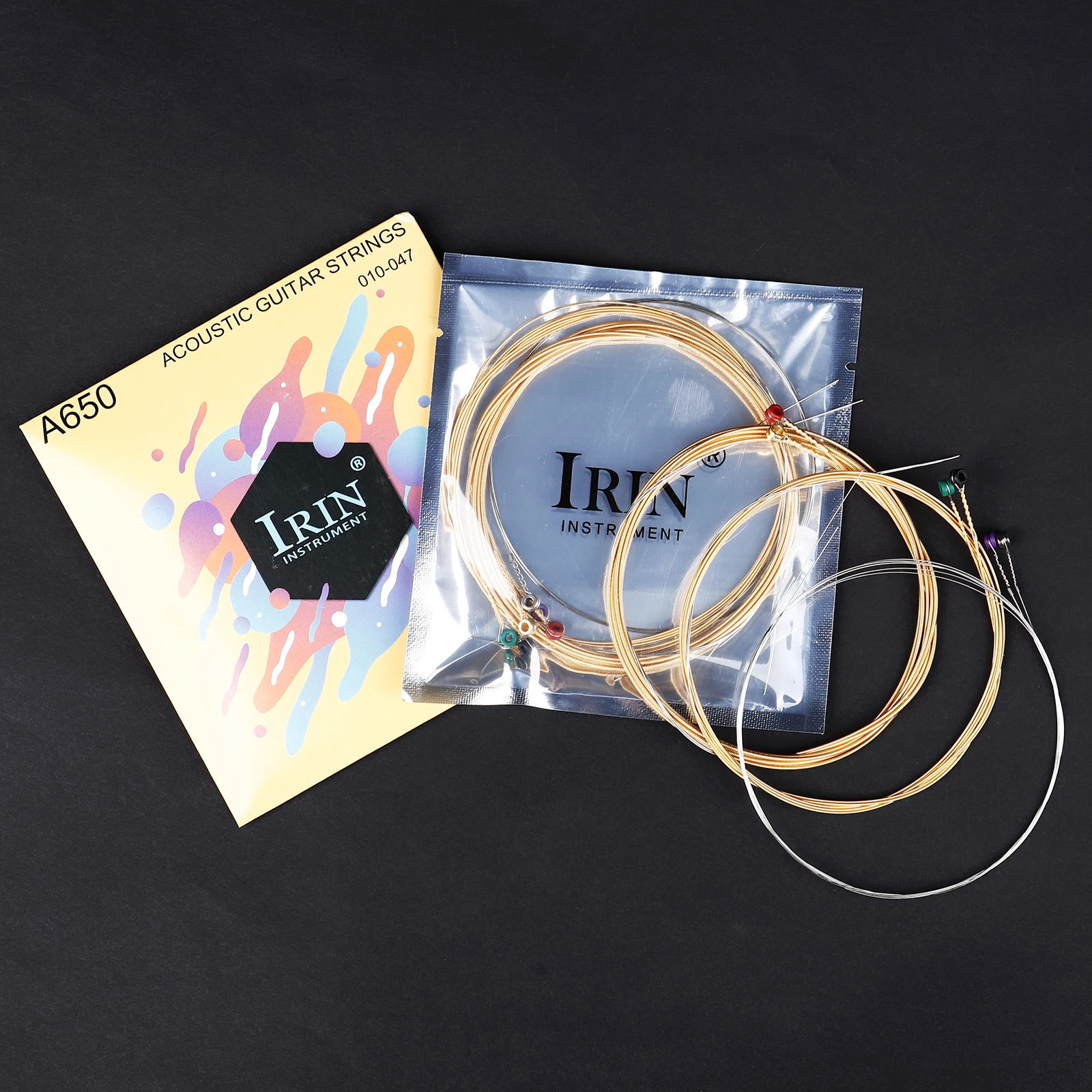 IRIN A650 Guitar Strings 1-6 Phosphor Bronze Stainless Steel Wire Strings Acoustic Folk Guitar Musical Instrument Accessories