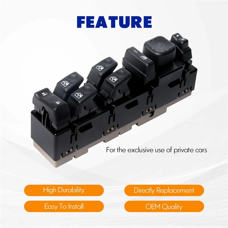 

Authentic 15883320 Front Driver Side Door Lock And Power Window Switch With Mirror Switch Parts For Silverado Avalanch