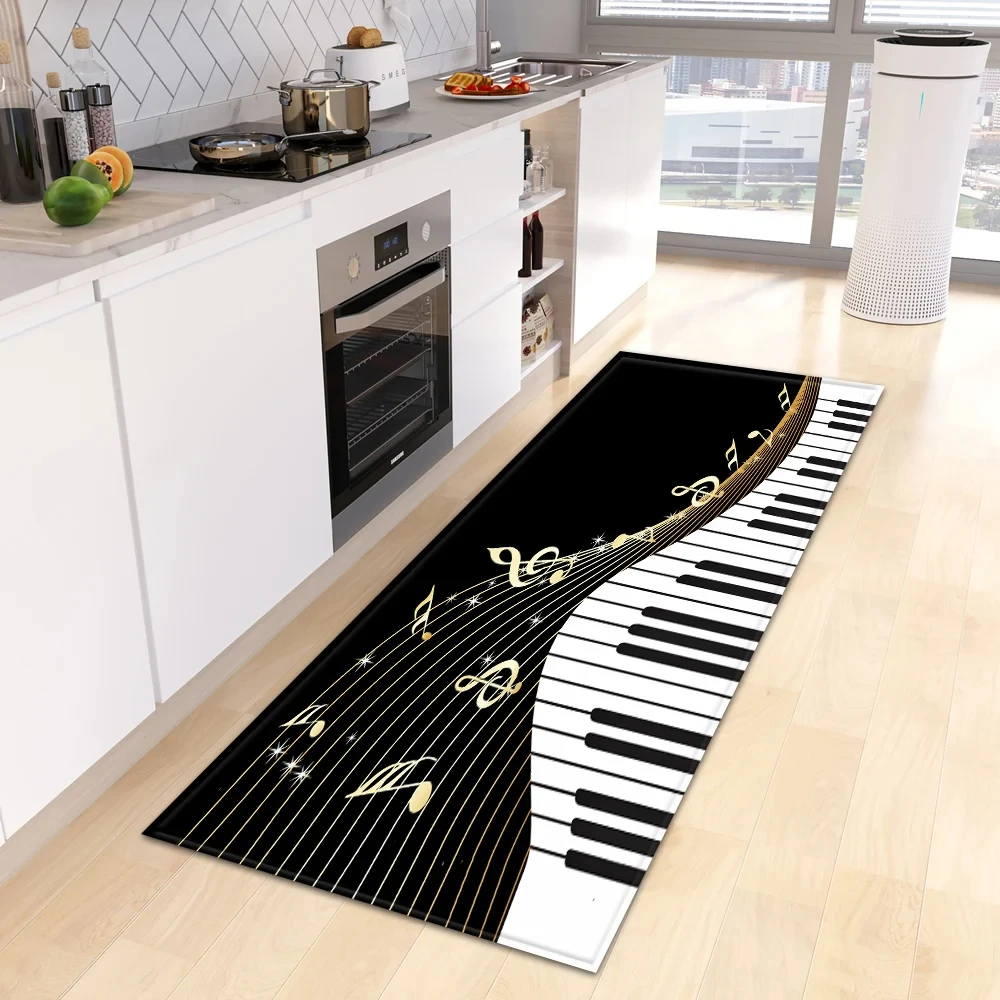 Piano Kitchen Rug Home Hallway Entrance Doormat Living Room Children Bedroom Floor Decor Carpet Bathroom Door Anti-Slip Foot Mat