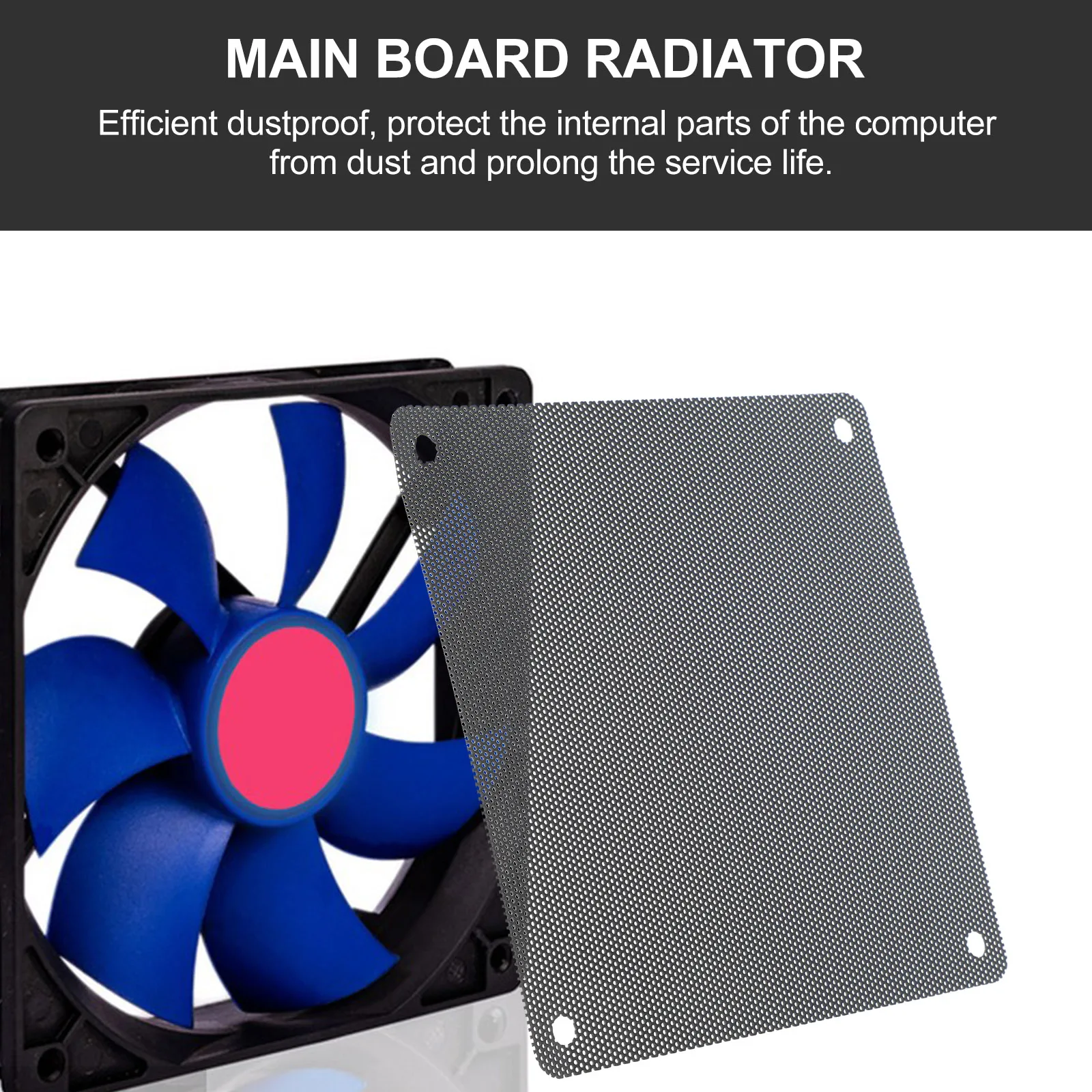 

10 Pcs Filter Chassis Dustproof Net Computer Cooling Bracket Desktop Fan Black Grills Cover for Case