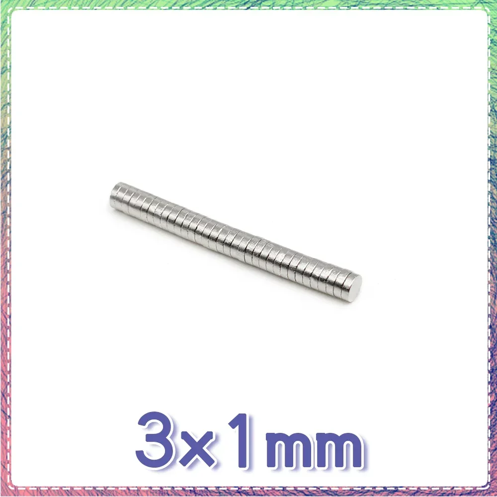 100~5000PCS/LOT NdFeB Magnet 3*1 N35 Disc MAGNET 3x1 mm Round Speaker magnets 3mm x 1mm Magnet Ball Custom Refrigerator Magnets