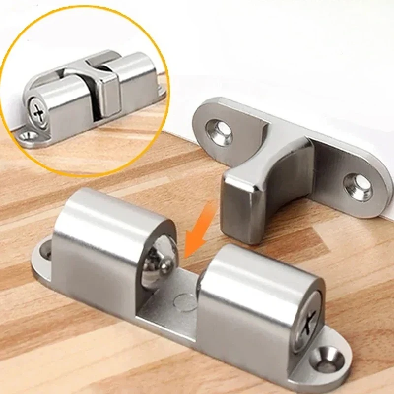 

1 шт., 50 мм, мебельная дверная шаровая защелка, латунная двойная роликовая пружинная шариковая защелка, дверная защелка шкафа, регулируемая натяжная защелка
