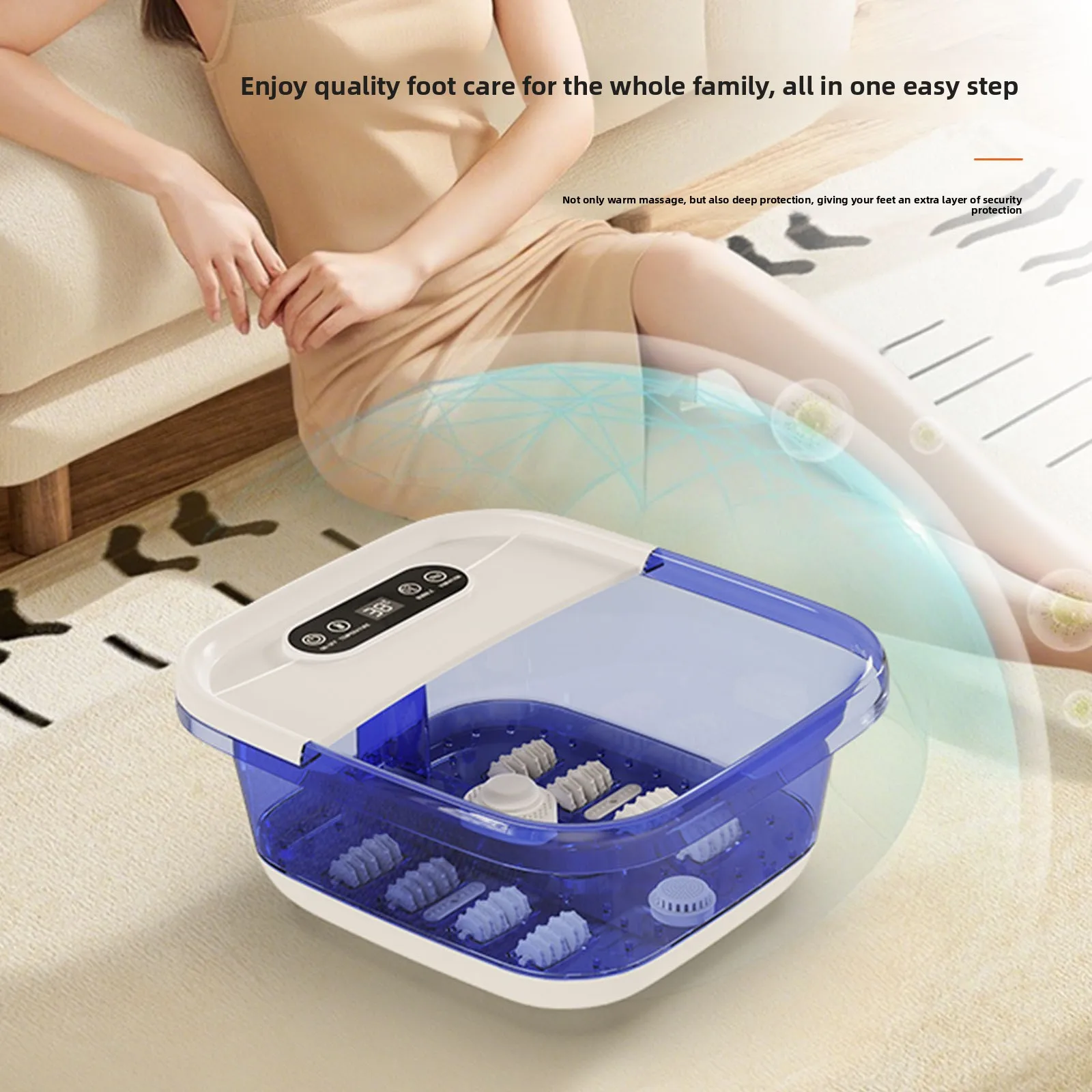완전 자동 발 담그는 통 가정용 전기 일정 온도 유지 발 마사지 지능형 디지털 디스플레이