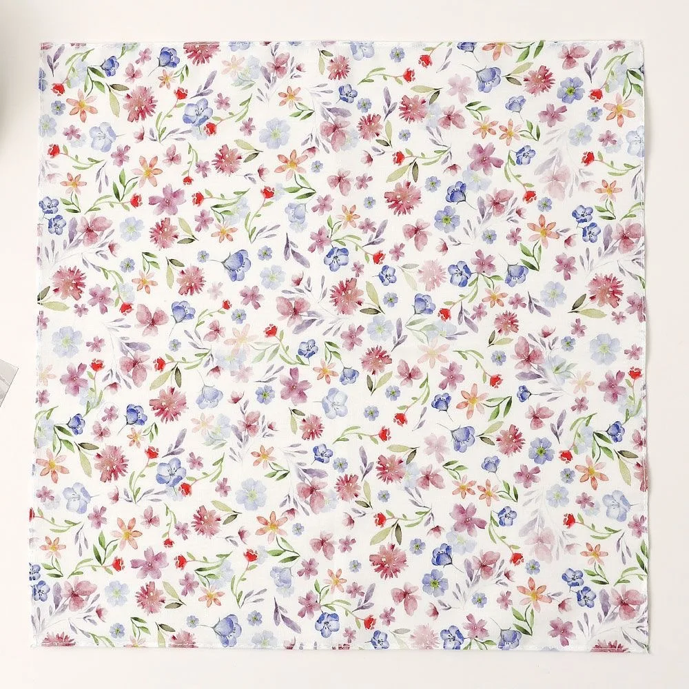 12pcs Vintage Polka Dot Cotton Handkerchiefs, Retro Daily Accessory