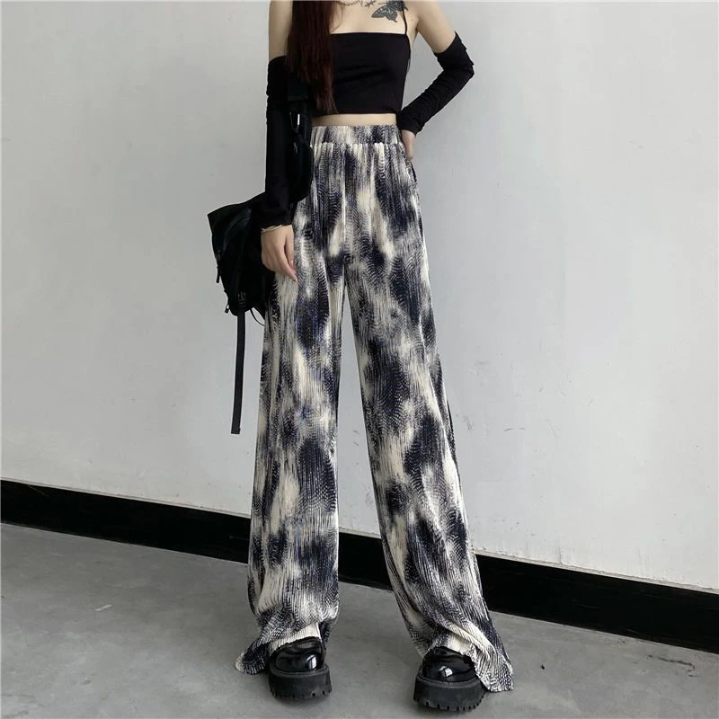 Rimocy-Pantalon Surdimensionné à Jambes Larges pour Femme, Streetwear, Été, Haute Teinture Y2K, FjWoman, Harajuku, 2024