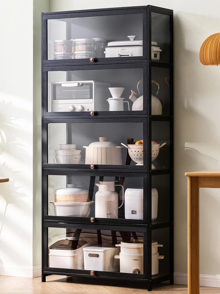 Kitchen storage rack, multi-layer storage rack, sideboard cabinet, microwave oven, dishes, multifunctional