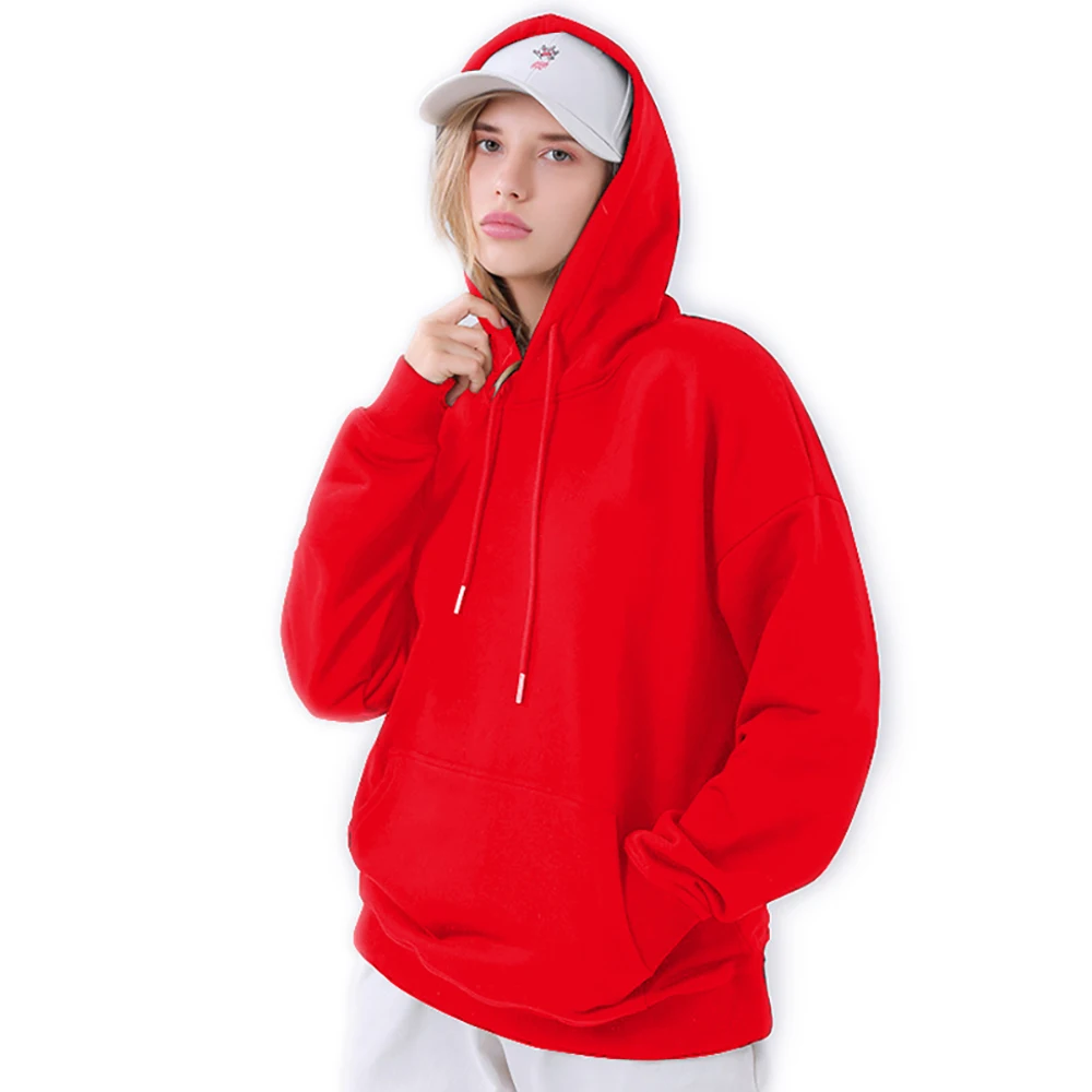 

Women's Hoodie Fashionable Retro Solid Color Minimalist Women Sports Shirt Casual Essential Pullover Jacket Y2K Big Size 6XL