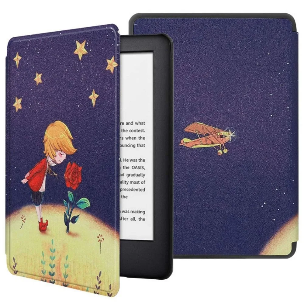 

Leather 6 inch e-Reader Cover Anti Scratch Shockproof Folio Funda Slim for Kindle Basic 2024/2022 Released 11th Generation