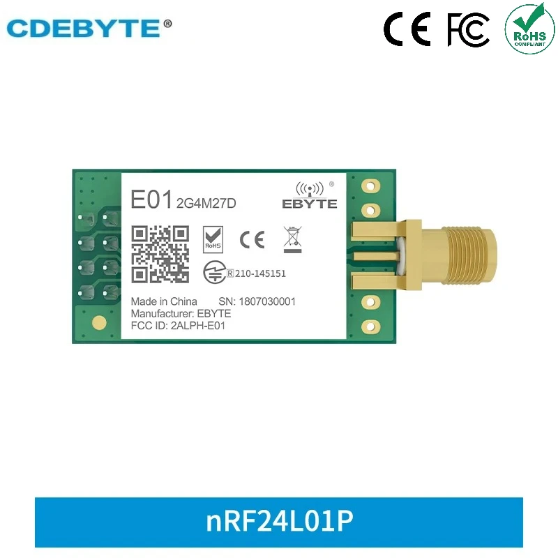 Wireless Module CDEBYTE E01-2G4M27D nRF24L01P 27dBm nRF24L01 PA LNA Long Range 2.4GHz SPI DIP IoT Module