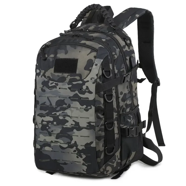 Taktische Outdoor-Tarnrucksack mit zwei Schultergurten - Neues Modell Rucksack - Multifunktionale wasserdichte Tasche für Militär-Enthusiasten und Pendler – Detail 23