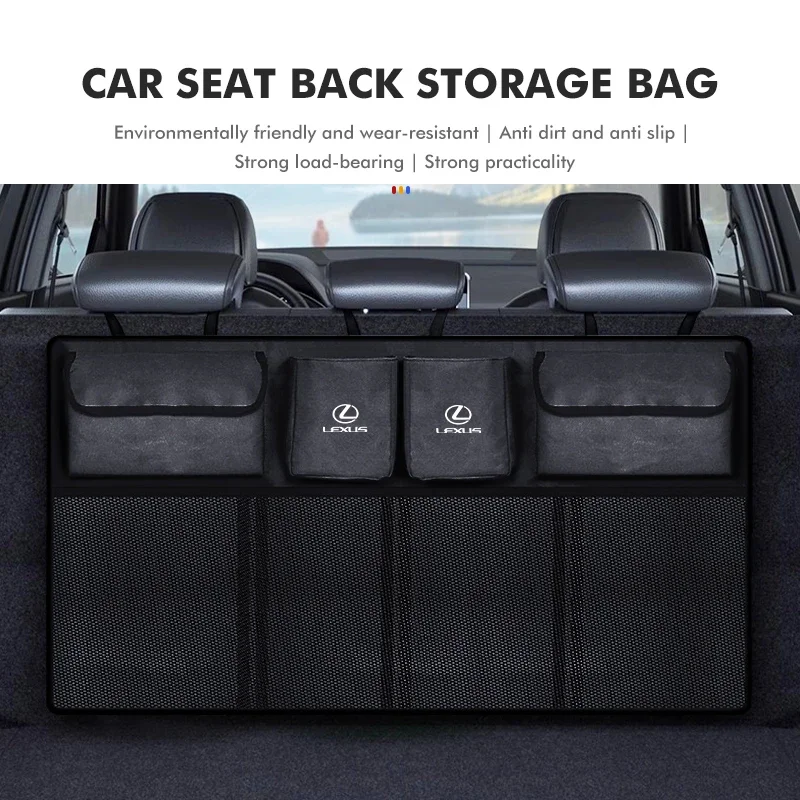 Car Trunk Adjustable Backseat High Capacity Tidy Storage Bag For Lexus CT200h ES250 ES300h NX300h RX350 IS250 IS200 GS300