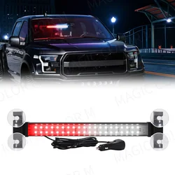 40 LED Strobe Light Front Flash Warning Lamp Auto Windshield Bar Traffic Advisor Flashlight Yellow White Car Accessories 12V-24V