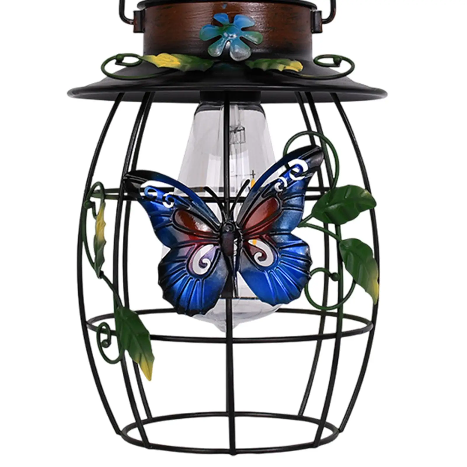 Solar Lantern Outdoor Light Metal Hanging Solar Light for Tree Pathway Table