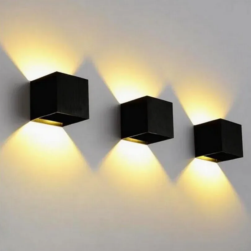 Imagem -05 - Superfície Ajustável Montada Led Lâmpada de Parede Dimmable Cob Cubo Breve Impermeável Luz ao ar Livre Jardim Sconce Luz Moderna 12w