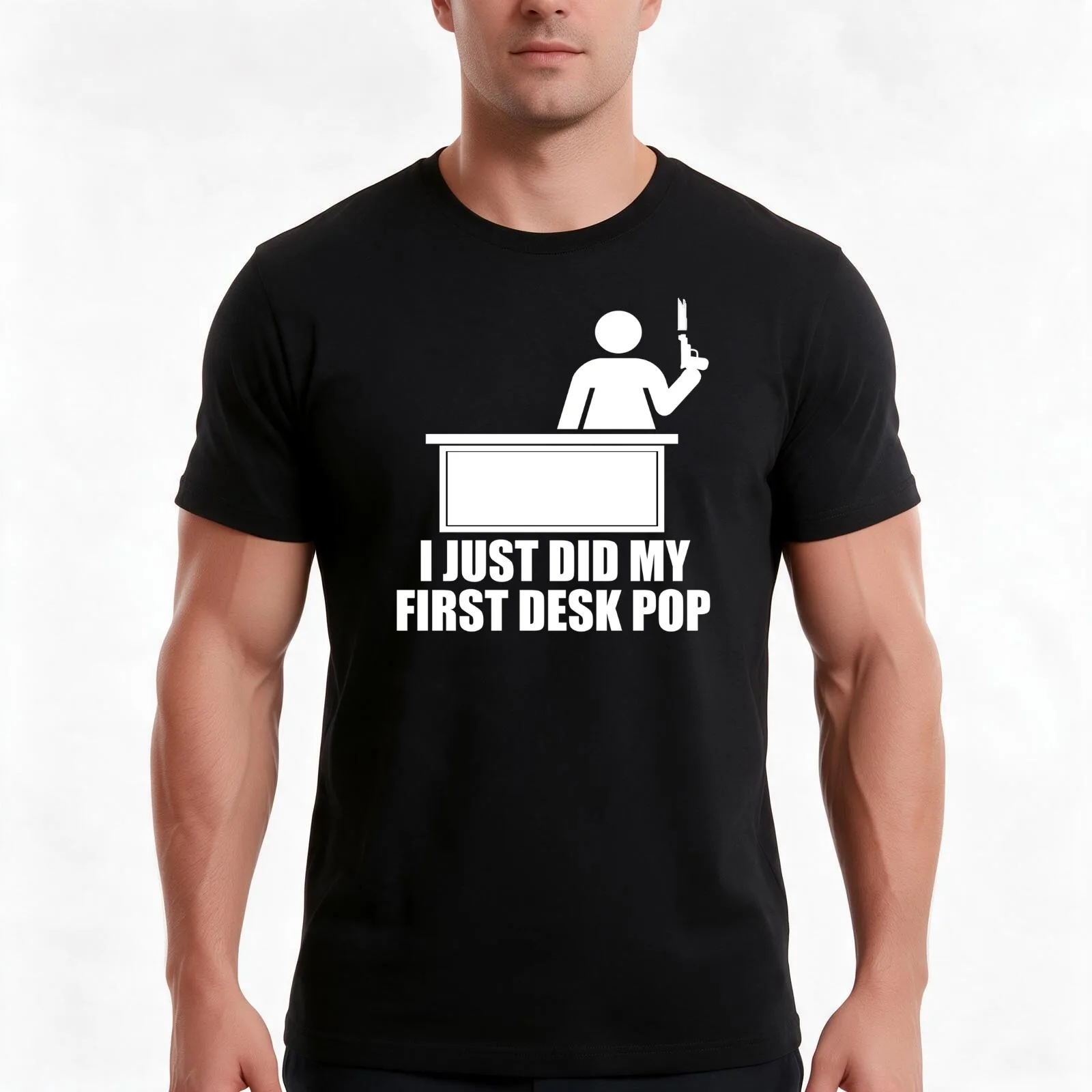 I Just Did My First Desk Pop - The Other Guys T-Shirt, Summer Casual Cotton Tee, Oversized Streetwear Tops, Unisex Men Women
